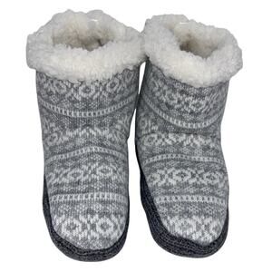 NEW H&M Toddler Girls Slippers Booties Size 7.5-8 Sweater Material & Fleece NWT